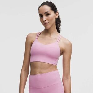 Lululemon Like A Cloud Longline Bra Light Support B/C Cup Pink Frosting Size 10